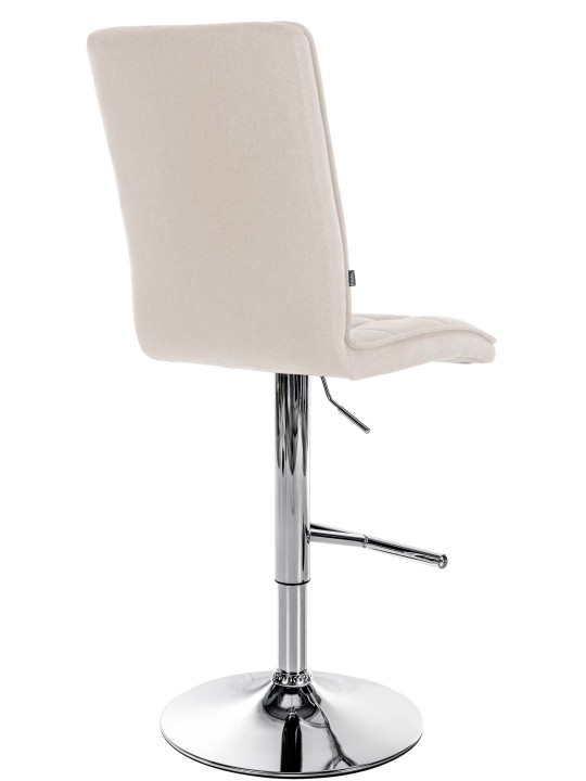 Barkruk Peking V2 stof chroom, crème Barkruk Peking V2 stof chroom, crème