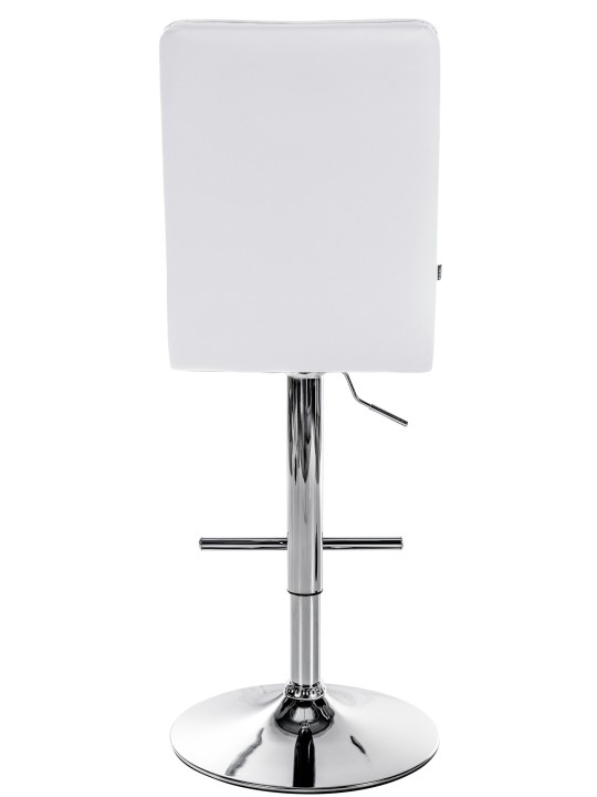 Barkruk Peking V2 kunstleer chroom, wit