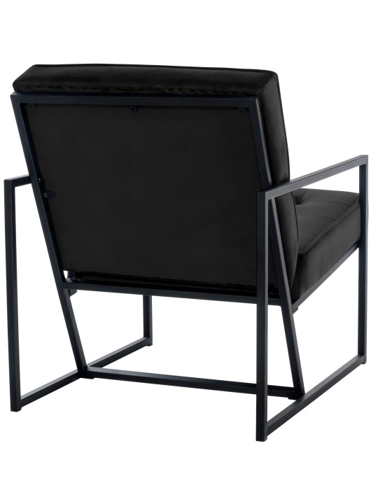 Ligstoel Avon fluweel, zwart Ligstoel Avon fluweel, zwart