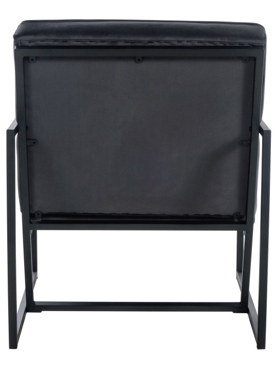 Ligstoel Avon fluweel, grijs