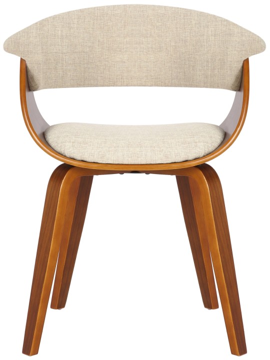 Stoel Bruce stof walnoot, crème