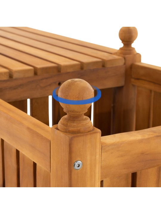 Teakhouten bank Boston, teak