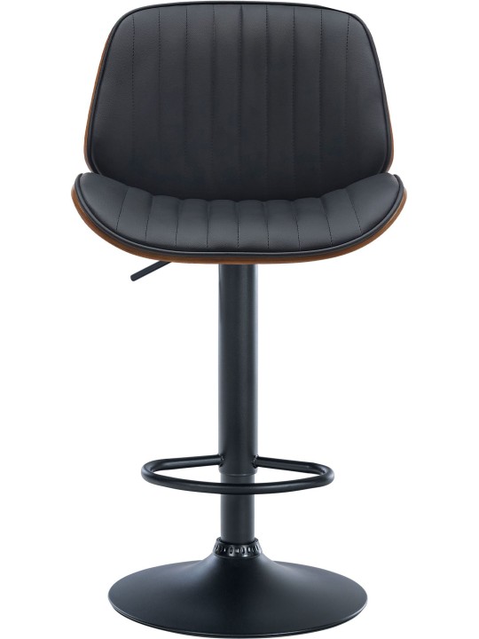 Barkruk Nova kunstleer, walnoot/zwart