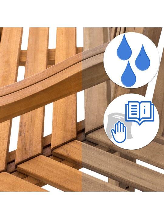 Sonja boombank met armleuningen 250 cm, teak