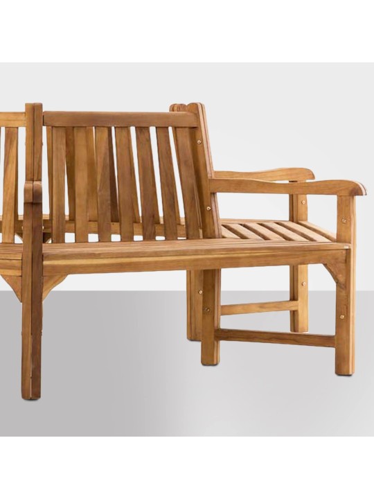 Sonja boombank met armleuningen 250 cm, teak