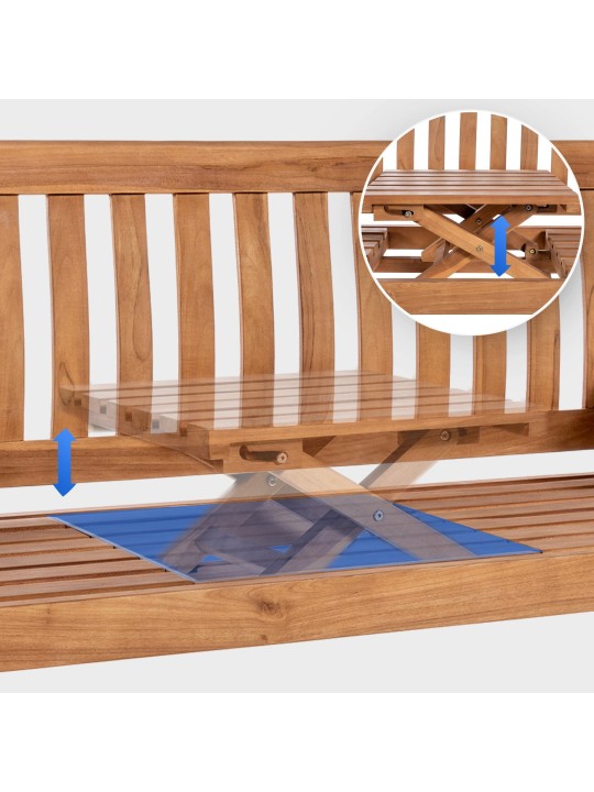 Teakhouten bank Orlando 150 cm, teak Teakhouten bank Orlando 150 cm, teak