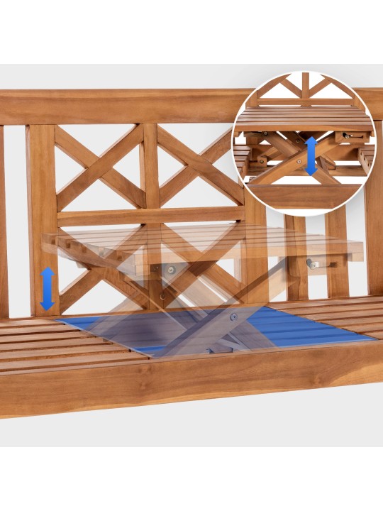 Teakhouten bank Luka 150 cm, teak Teakhouten bank Luka 150 cm, teak