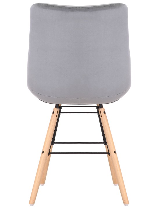 Set van 2 stoelen Leni fluweel, grijs