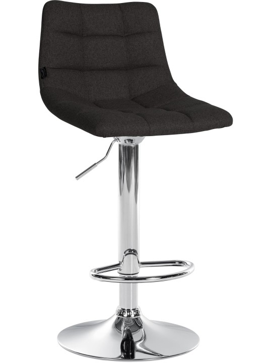 Barkruk Jerry stof chroom, zwart