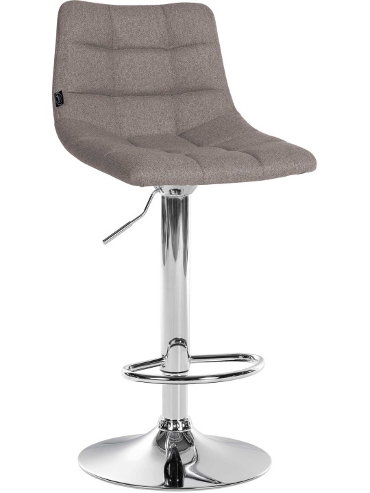 Barkruk Jerry stof chroom, grijs Barkruk Jerry stof chroom, grijs