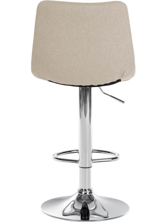 Barkruk Jerry stof chroom, crème