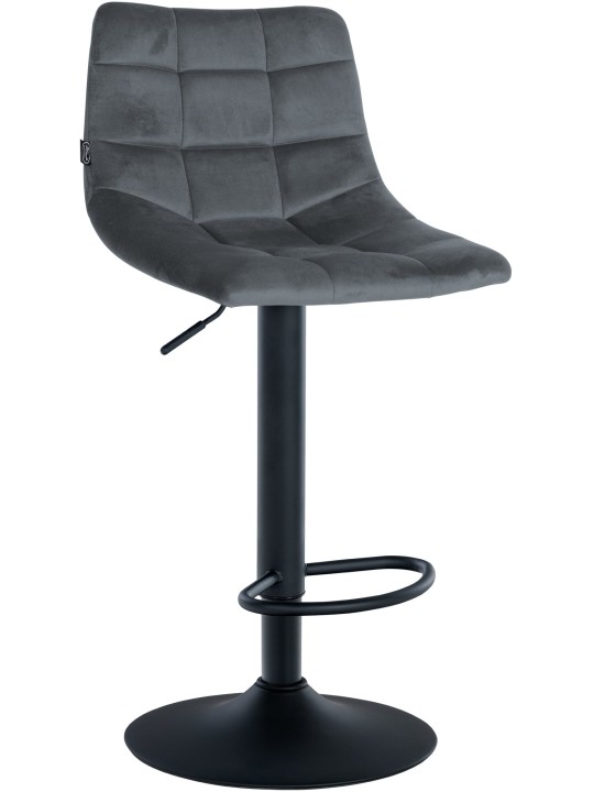 Barkruk Jerry fluweel, donkergrijs Barkruk Jerry fluweel, donkergrijs