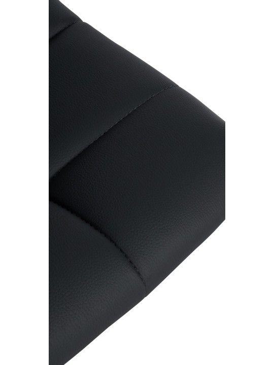 Barkruk Jerry kunstleer chroom, zwart