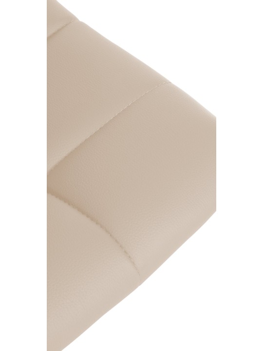 Barkruk Jerry kunstleer chroom, crème