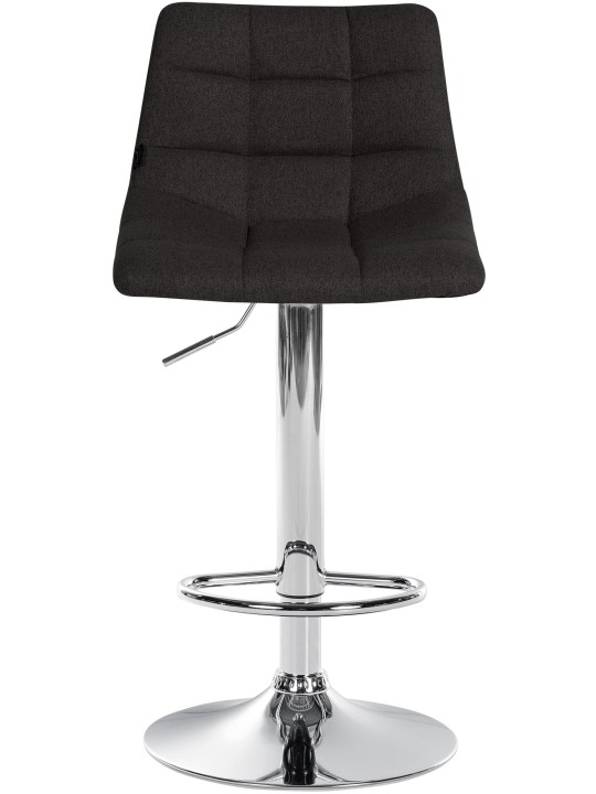 Barkruk Jerry stof chroom, zwart