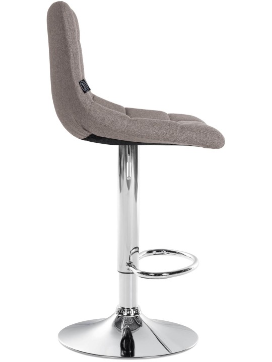 Barkruk Jerry stof chroom, grijs Barkruk Jerry stof chroom, grijs