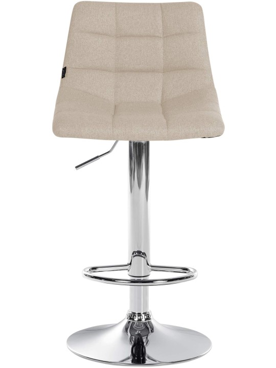 Barkruk Jerry stof chroom, crème