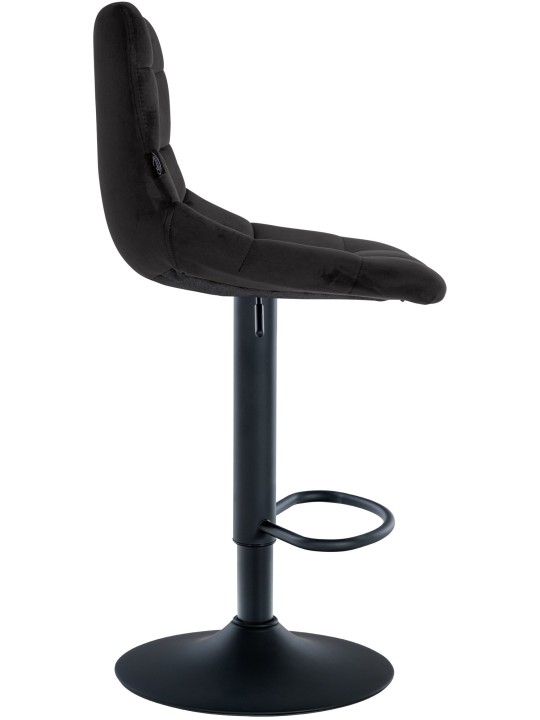 Barkruk Jerry fluweel, zwart