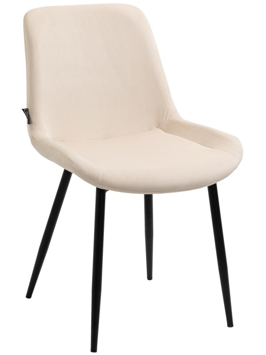 Set van 4 eetkamerstoelen Victoria fluweel, crème Set van 4 eetkamerstoelen Victoria fluweel, crème
