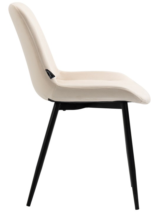 Set van 4 eetkamerstoelen Victoria fluweel, crème Set van 4 eetkamerstoelen Victoria fluweel, crème