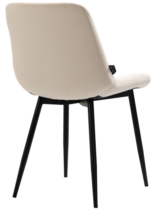 Set van 4 eetkamerstoelen Victoria fluweel, crème Set van 4 eetkamerstoelen Victoria fluweel, crème