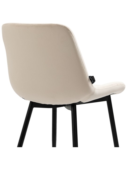 Set van 4 eetkamerstoelen Victoria fluweel, crème Set van 4 eetkamerstoelen Victoria fluweel, crème