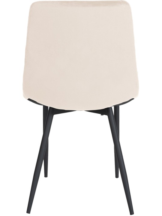 Stoel Telde fluweel, crème