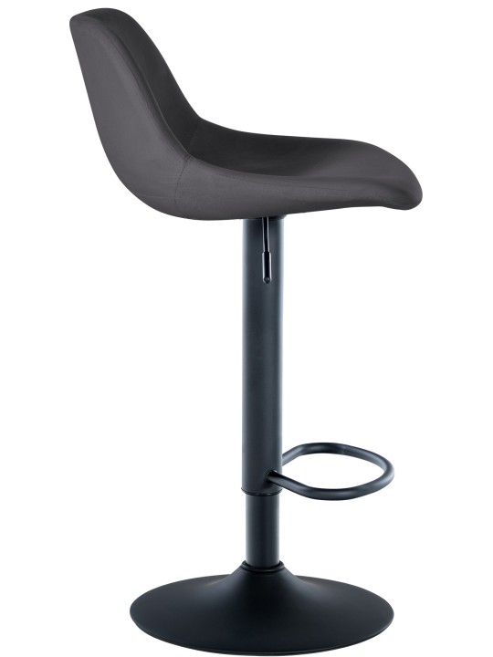 Barkruk Loft fluweel, donkergrijs