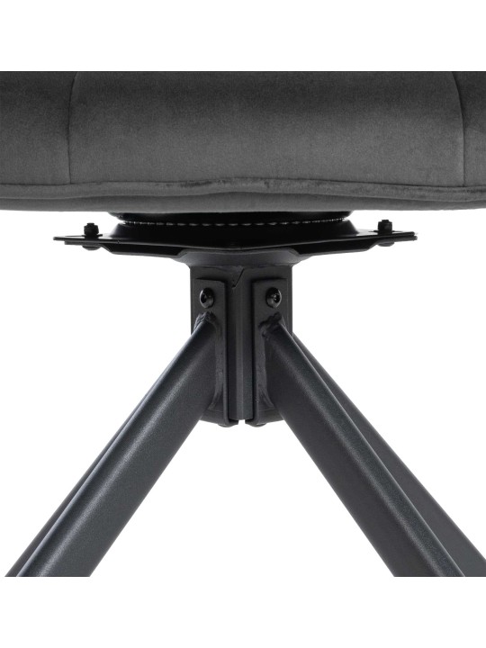 Stoel Westport Fluweel, donkergrijs Stoel Westport Fluweel, donkergrijs