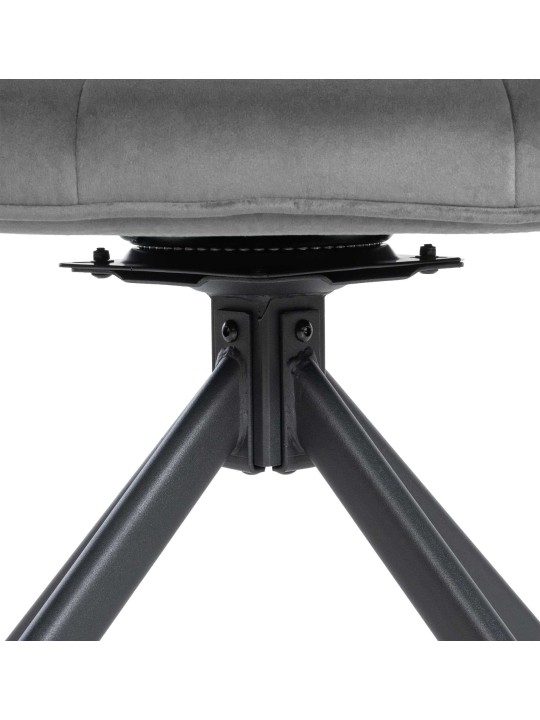 Stoel Westport Fluweel, grijs