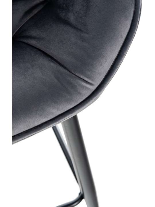 Barkruk Gibson 76 fluweel, donkergrijs Barkruk Gibson 76 fluweel, donkergrijs