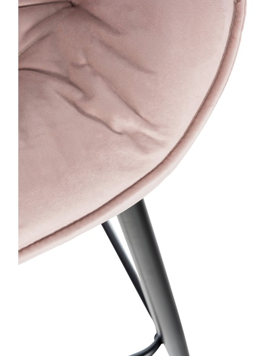 Barkruk Gibson 76 fluweel, roze