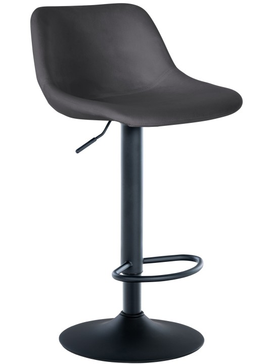 Barkruk Loft fluweel, donkergrijs