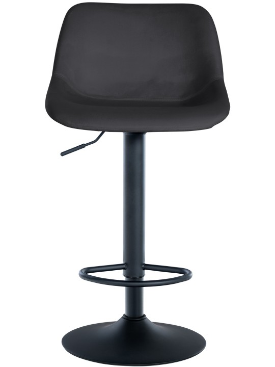 Set van 2 barkrukken loft fluweel, zwart