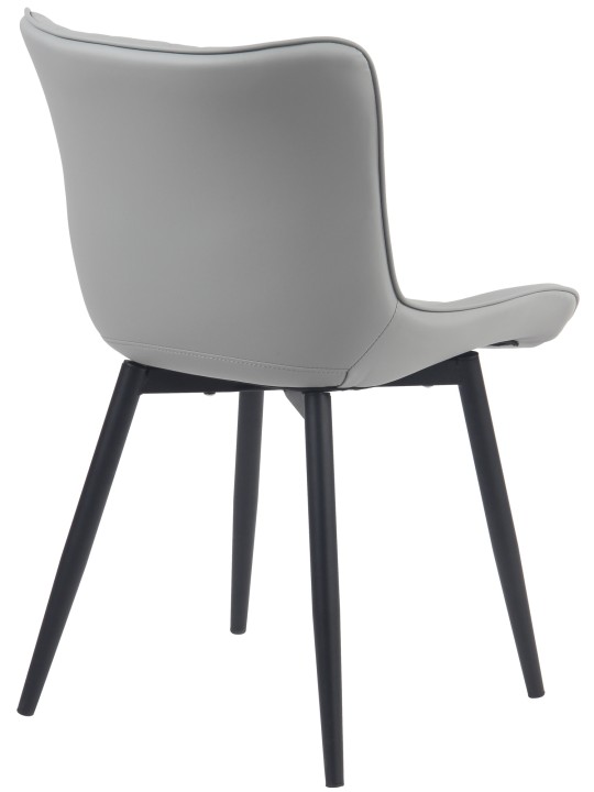 Stoel Brady kunstleer, grijs