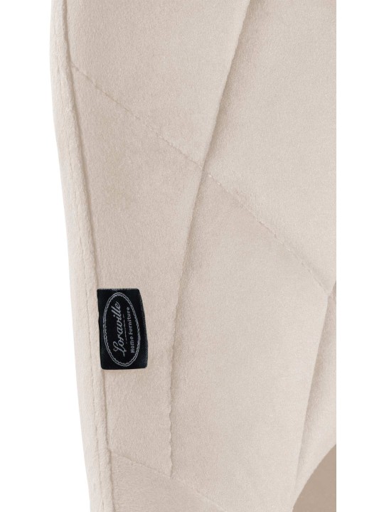 Barkruk Lazio fluweel, crème