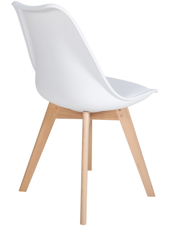 Set van 6 Ramsey eetkamerstoelen, wit