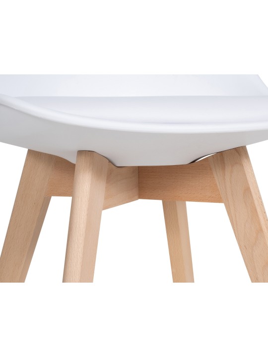 Set van 6 Ramsey eetkamerstoelen, wit