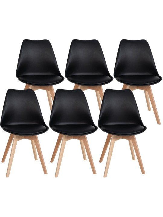 Set van 6 Ramsey eetkamerstoelen, zwart Set van 6 Ramsey eetkamerstoelen, zwart