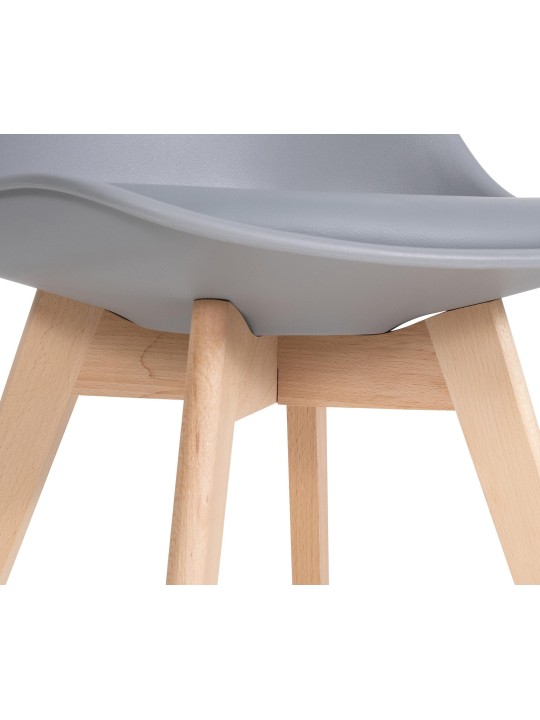 Set van 6 Ramsey eetkamerstoelen, grijs