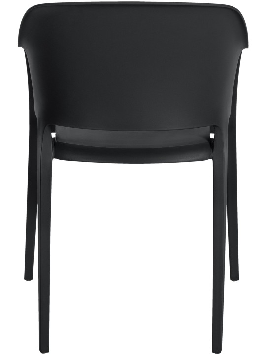 Set van 2 stapelstoelen Puebla, zwart