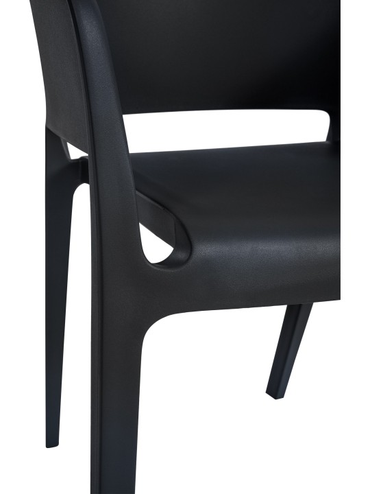 Set van 2 stapelstoelen Puebla, zwart