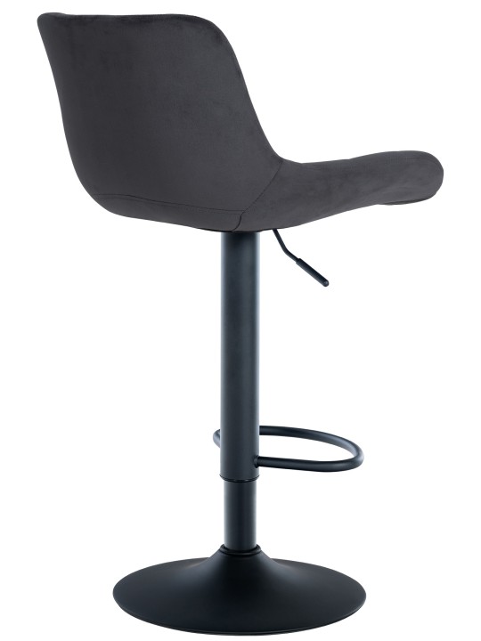 Barkruk Tover fluweel, zwart