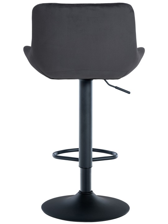 Barkruk Tover fluweel, zwart