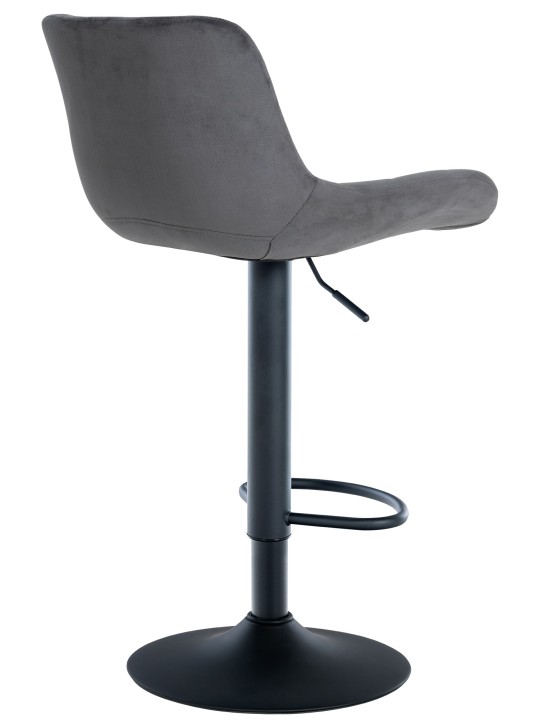 Set van 2 barkrukken Tover fluweel, donkergrijs