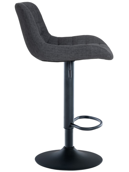 Set van 2 barkrukken Tover stof, zwart Set van 2 barkrukken Tover stof, zwart