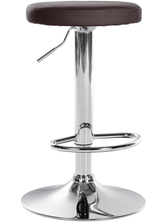 Barkruk Ponte kunstleer chroom, bruin Barkruk Ponte kunstleer chroom, bruin