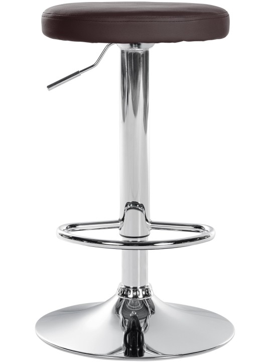 Barkruk Ponte kunstleer chroom, bruin Barkruk Ponte kunstleer chroom, bruin