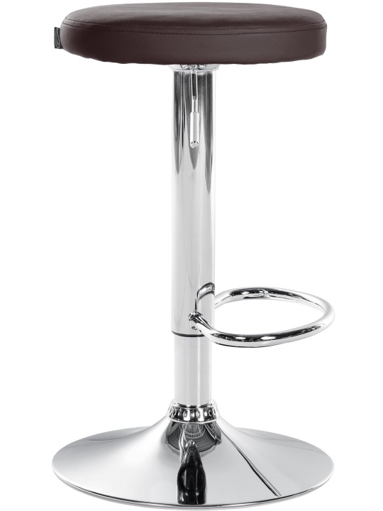 Barkruk Ponte kunstleer chroom, bruin Barkruk Ponte kunstleer chroom, bruin