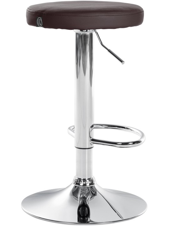 Barkruk Ponte kunstleer chroom, bruin Barkruk Ponte kunstleer chroom, bruin